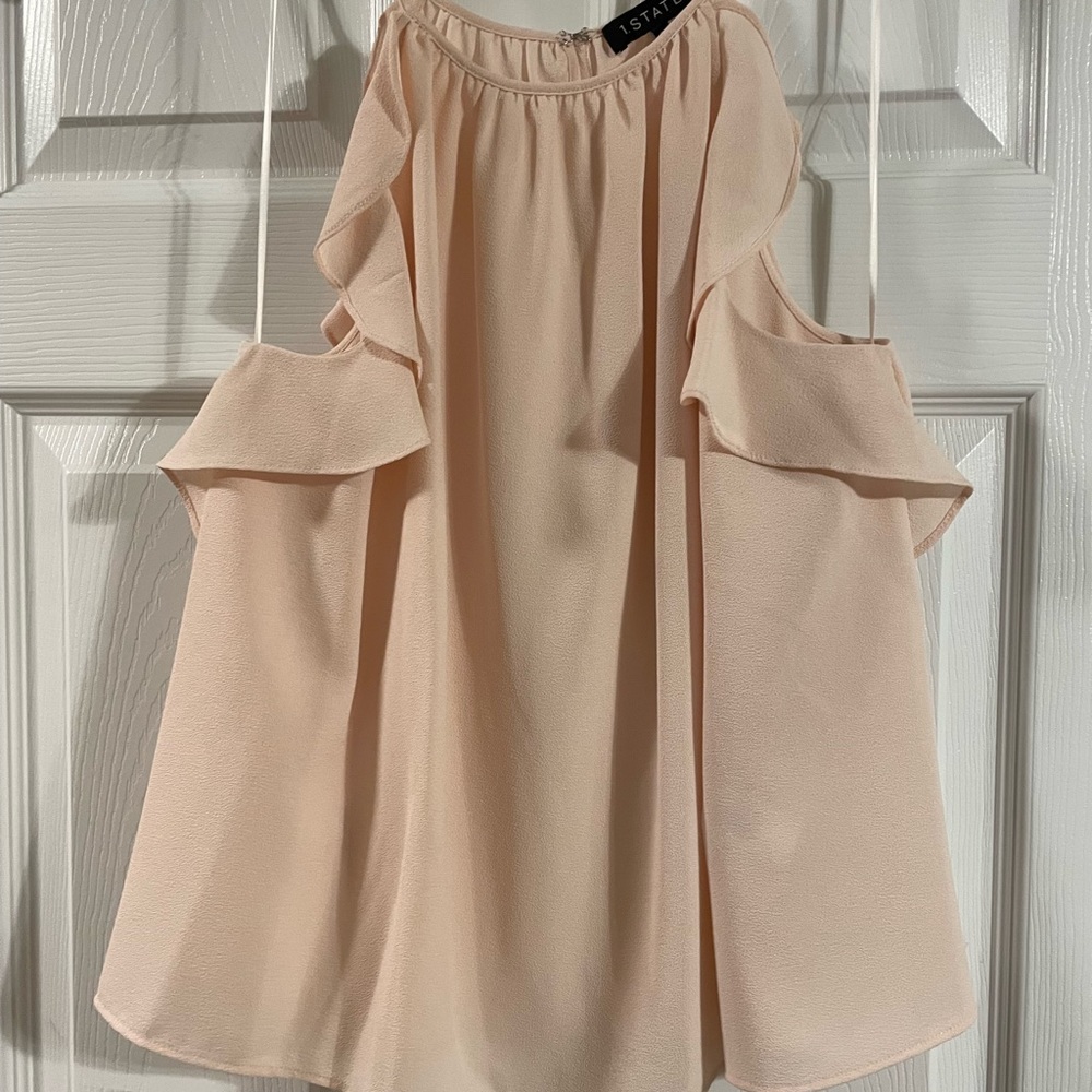 1.state light peach blouse